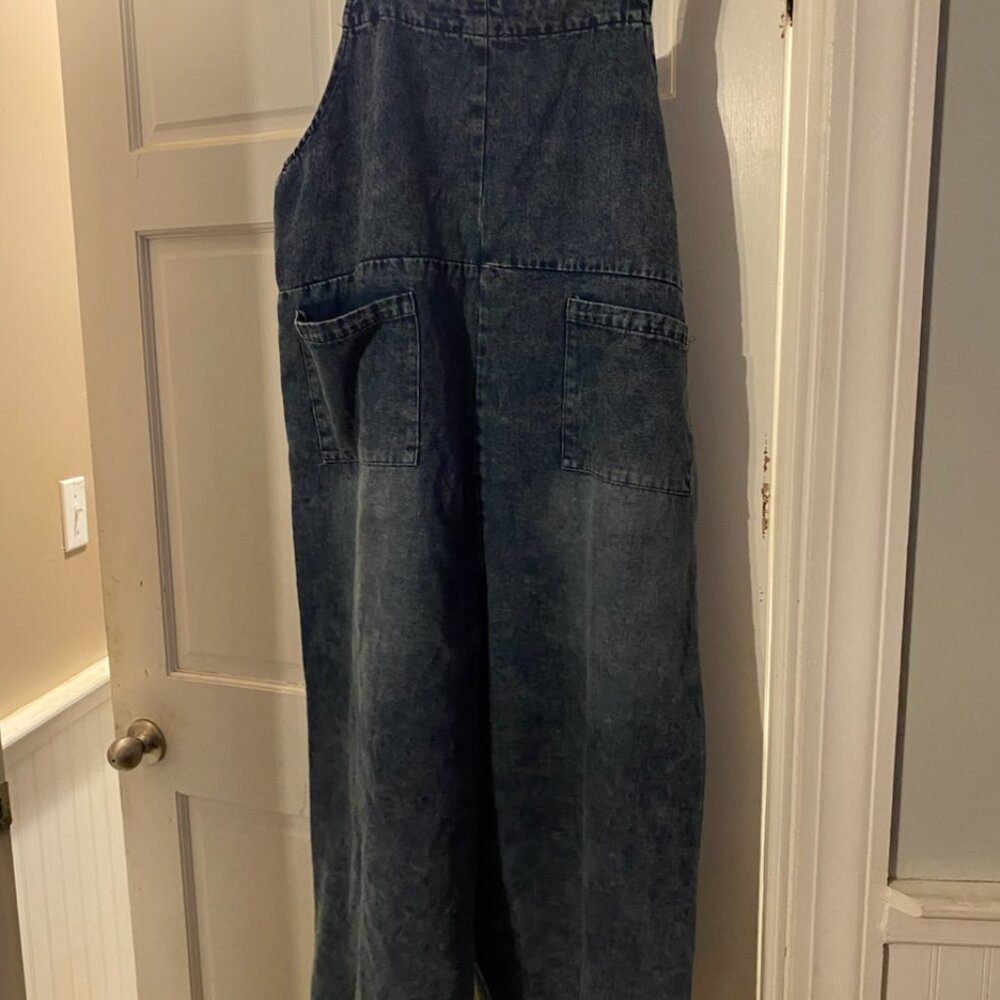 Blue Velvet patchwork overalls, size medium - Picture 4 of 8